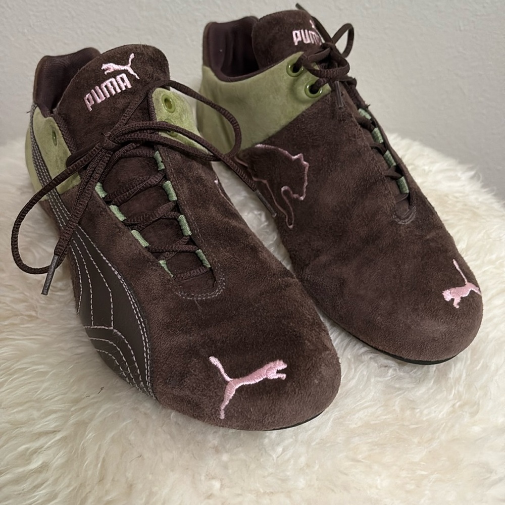 Puma Future Cat OG 'brown,green and pink’ women’s size 8.5
